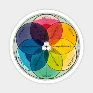 Color Wheel Vintage Retro Magnet